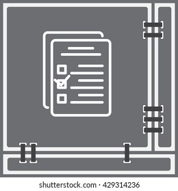 Web line icon. Checklist