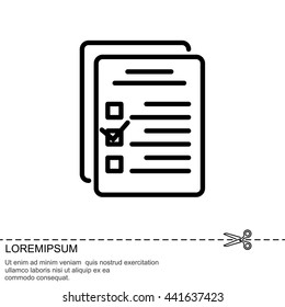 Web line icon. Checklist