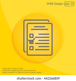 Web line icon. Checklist