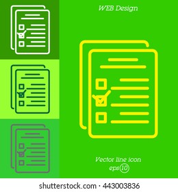 Web line icon. Checklist