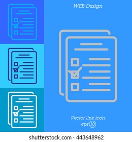Web line icon. Checklist