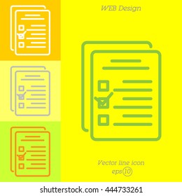 Web line icon. Checklist