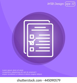 Web line icon. Checklist