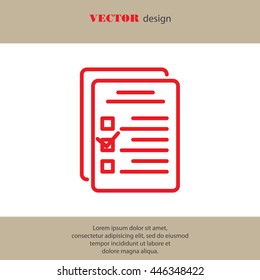 Web line icon. Checklist