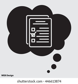 Web line icon. Checklist