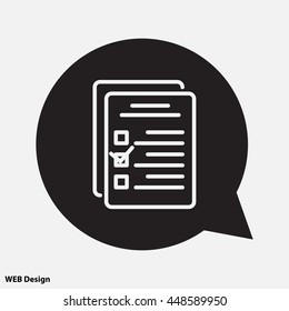 Web line icon. Checklist