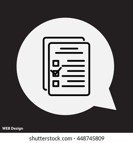 Web line icon. Checklist