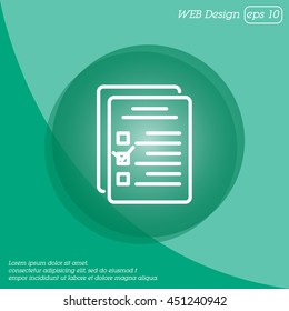 Web line icon. Checklist