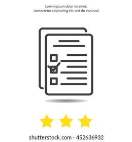 Web line icon. Checklist