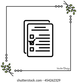 Web line icon. Checklist
