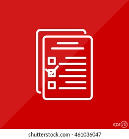 Web line icon. Checklist
