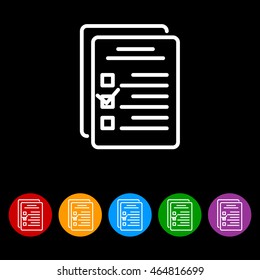 Web line icon. Checklist
