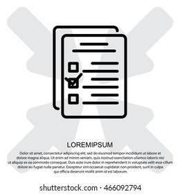 Web line icon. Checklist