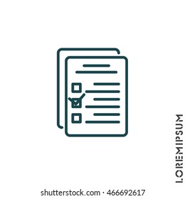 Web line icon. Checklist