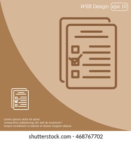 Web line icon. Checklist