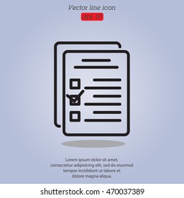 Web line icon. Checklist
