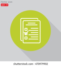 Web line icon. Checklist