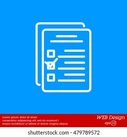 Web line icon. Checklist