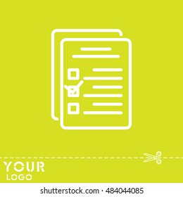 Web line icon. Checklist