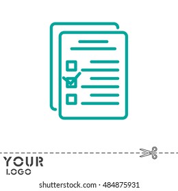 Web line icon. Checklist