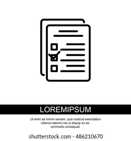 Web line icon. Checklist