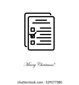 Web line icon. Checklist