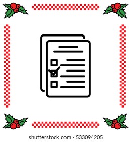 Web line icon. Checklist