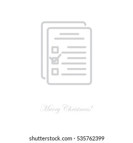 Web line icon. Checklist