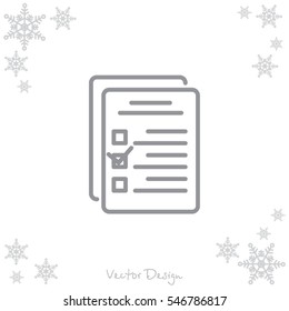 Web line icon. Checklist