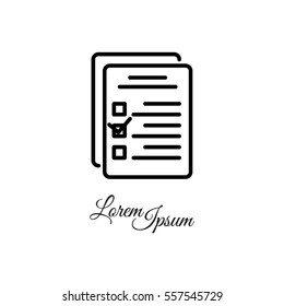 Web line icon. Checklist