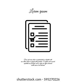 Web line icon. Checklist