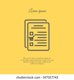 Web line icon. Checklist