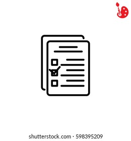 Web line icon. Checklist
