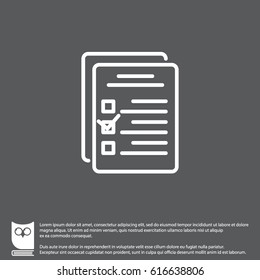 Web line icon. Checklist