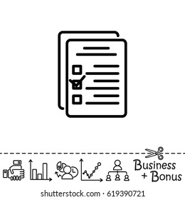 Web line icon. Checklist