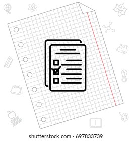 Web line icon. Checklist