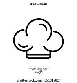 Web line icon. Chef hat