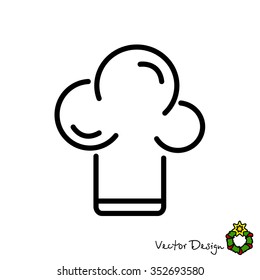 Web line icon. Chef hat