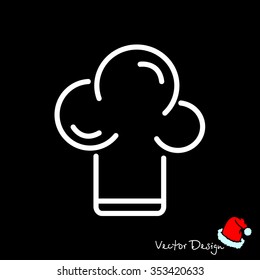 Web line icon. Chef hat