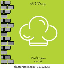 Web line icon. Chef hat