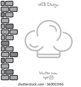 Web line icon. Chef hat