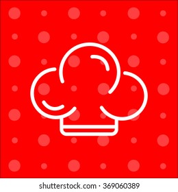 Web line icon. Chef hat