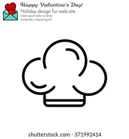Web line icon. Chef hat