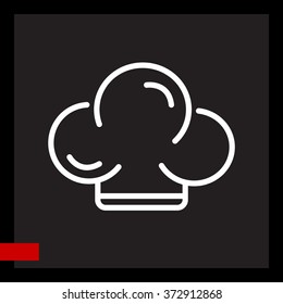 Web line icon. Chef hat