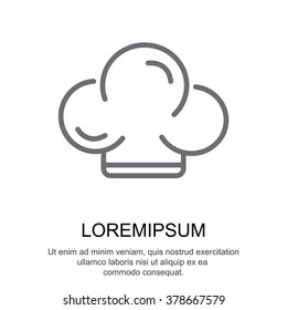 Web line icon. Chef hat