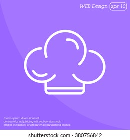 Web line icon. Chef hat