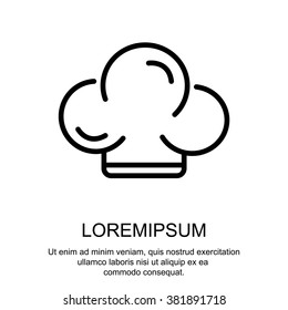 Web line icon. Chef hat