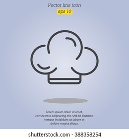 Web line icon. Chef hat