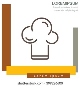 Web line icon. Chef hat