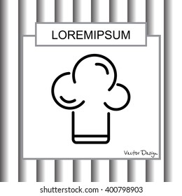 Web line icon. Chef hat